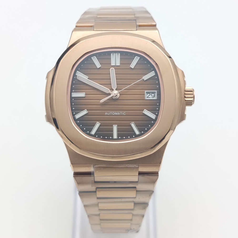 Patek Philippe Watch Nautilus - Luksusowy różowo-złoty 40MM kwadratowy mechanizm NH35