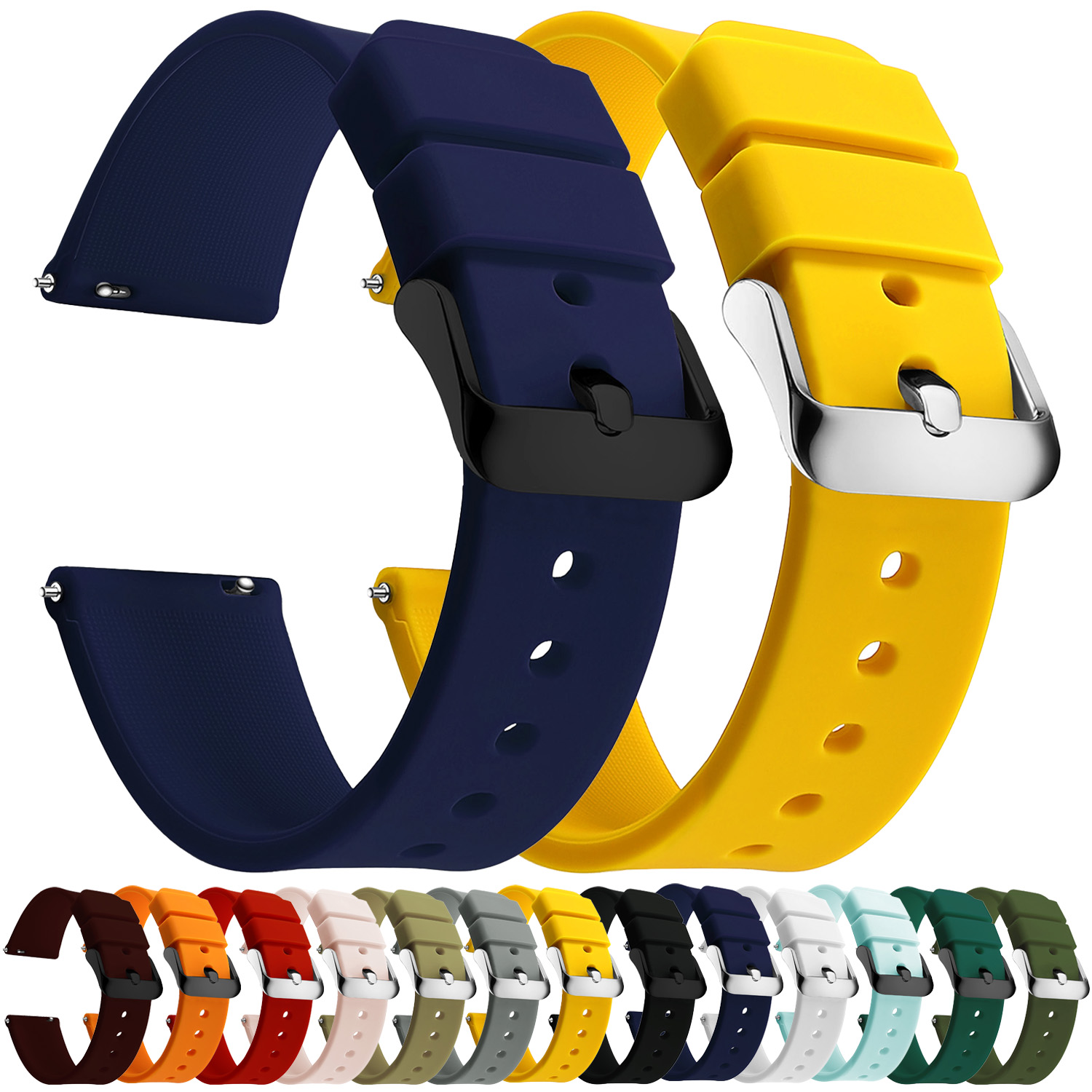Rubber Strap Diver - Silikonowe paski do zegarków 14/16/18/19/20/21/22/24 mm